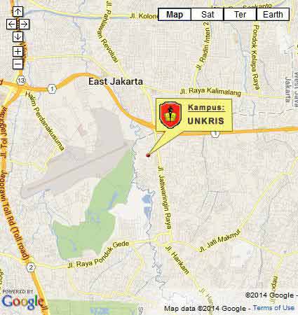 Lokasi Kampus & Peta (Google Map) MH UNKRIS Jakarta Programreguler Nomor