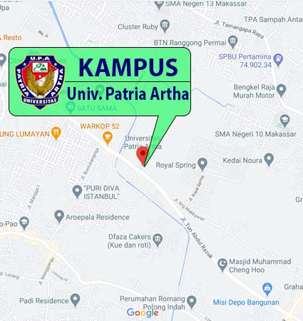 Lokasi Kampus & Peta (Google Map) MM Patria Artha Makassar Programreguler Nomor