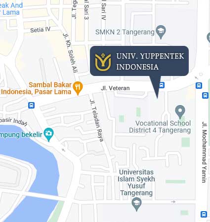 Lokasi Kampus & Peta (Google Map) Universitas Yuppentek Indonesia Programreguler Nomor