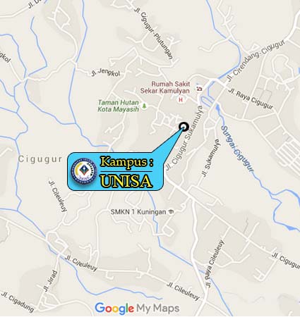 Lokasi Kampus & Peta (Google Map) UNISA Kuningan Jawa Barat Programreguler Nomor